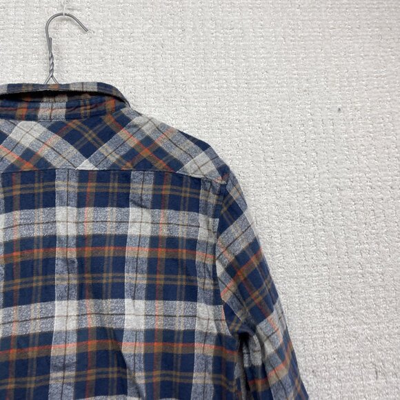 Billabong Shirt Mens M Blue / Brown Plaid Long Sleeve Flannel Core Fit / Stretch - Picture 14 of 14